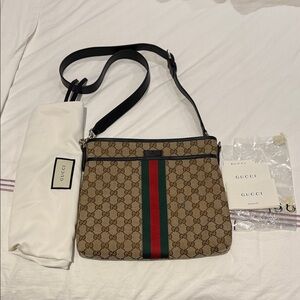 Gucci Original GG Canvas Messenger Bag- NEW